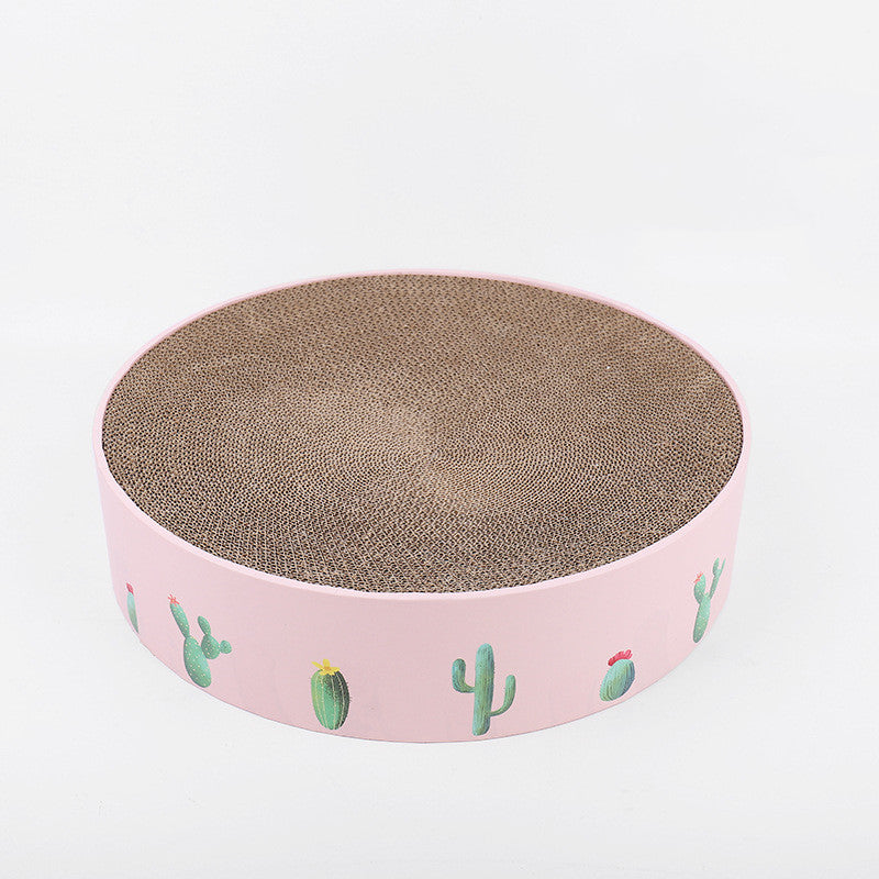 Round Cat Scratch Board, Bed & Toy – 3-in-1 Cat Essential