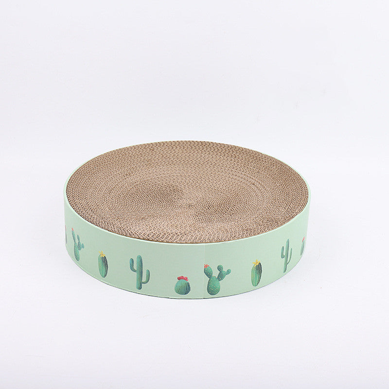 Round Cat Scratch Board, Bed & Toy – 3-in-1 Cat Essential