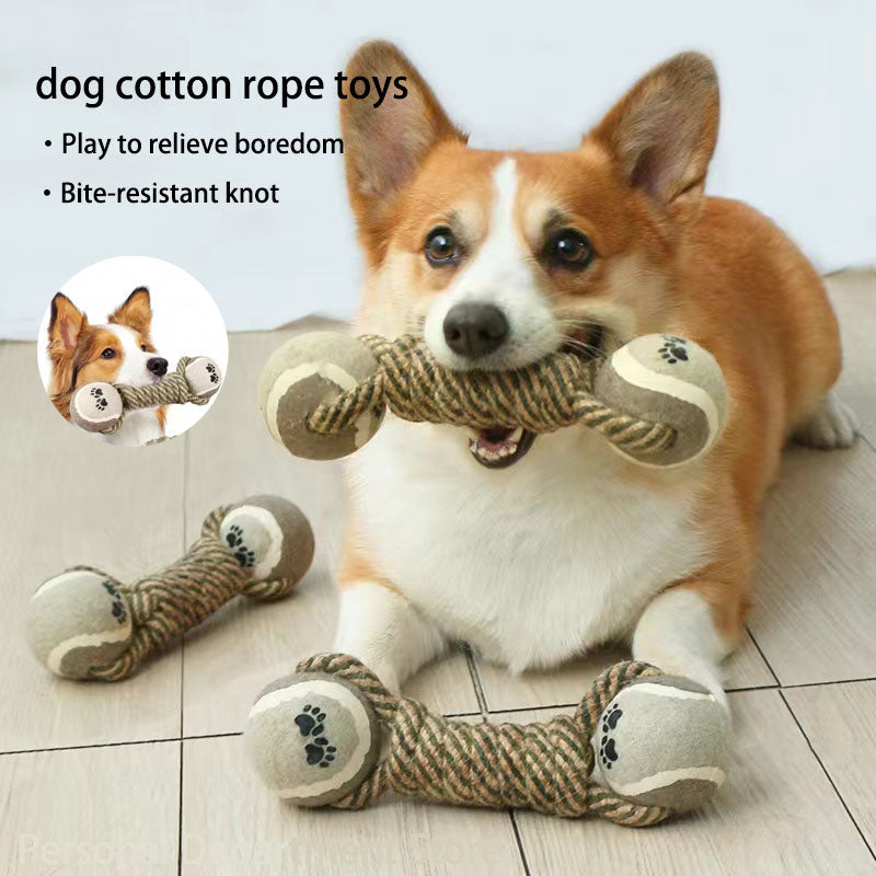 Interactive Tug of War Dog Toy – Heavy-Duty Cotton & Polyester